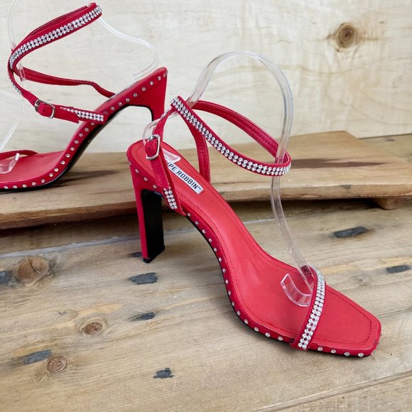 Cape Robbin Hollywood size 101 Red Crystal sandal‎ with 4 1/2 inch heel - Picture 9 of 10